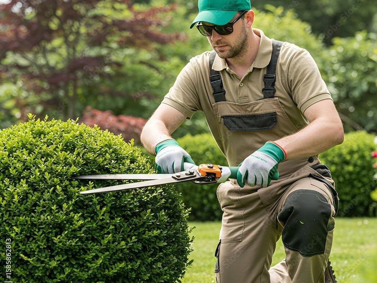 Seasonal garden maintenance work