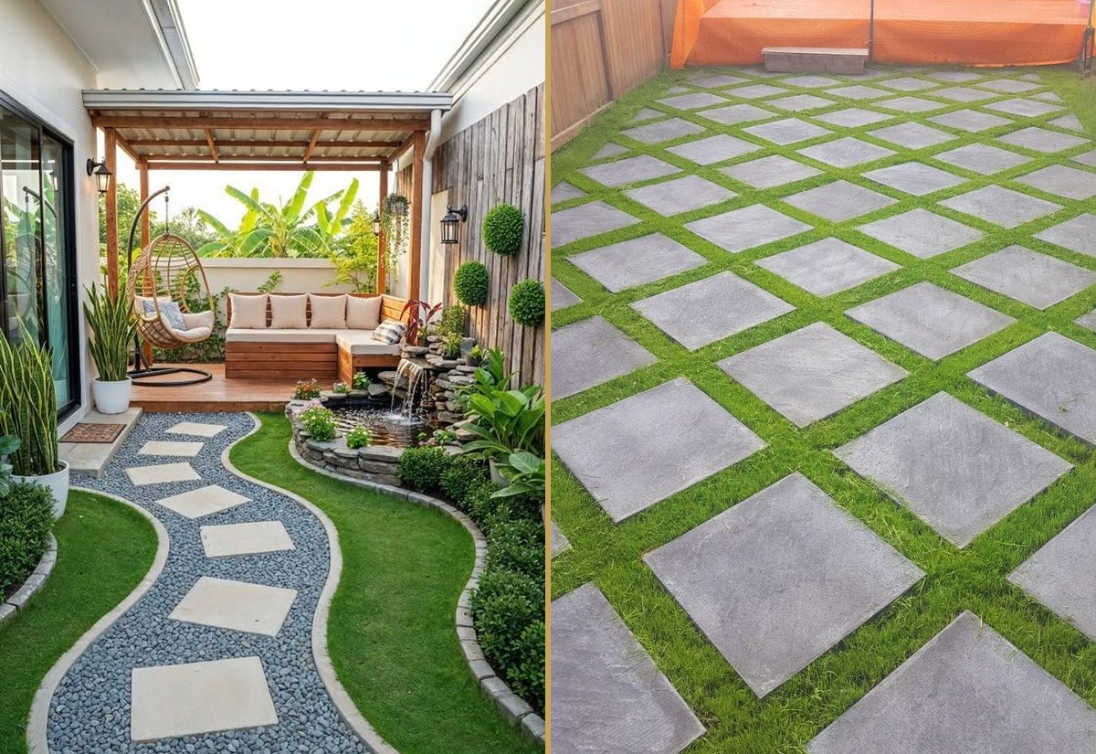Hardscape and structural works collage